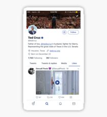 Ted Cruz Likes Twitter P*rn (REAL) Sticker