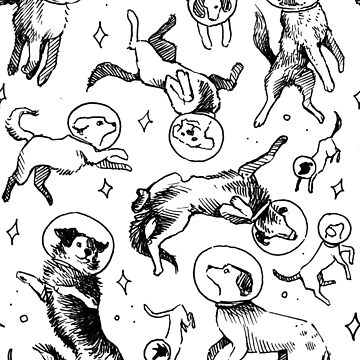 Artwork thumbnail, Space dogs by celestecia