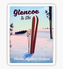 Glencoe To Ski travel poster Sticker