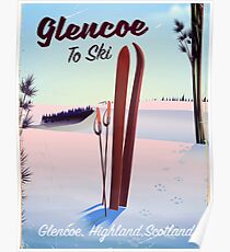 Glencoe To Ski travel poster Poster