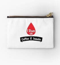 I Run on Coffee & Insulin Diabetes Awareness Funny Gift Studio Pouch