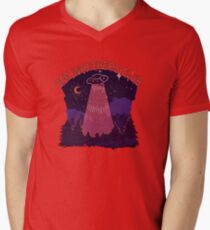 UFO Beobachter Club T-Shirt mit V-Ausschnitt für Männer