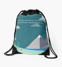Somewhere Drawstring Bag