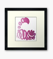 Cheshire Cat Ombre Silhouette Framed Print
