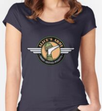 Camiseta entallada de cuello redondo ¡El ejército de Alice! (Beneficios del Programa de adopción de Greyhound Nueva Gales del Sur)