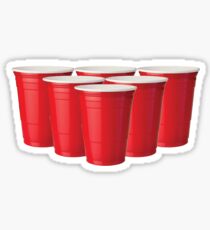 Red Solo Cup Beer Pong Formation Sticker