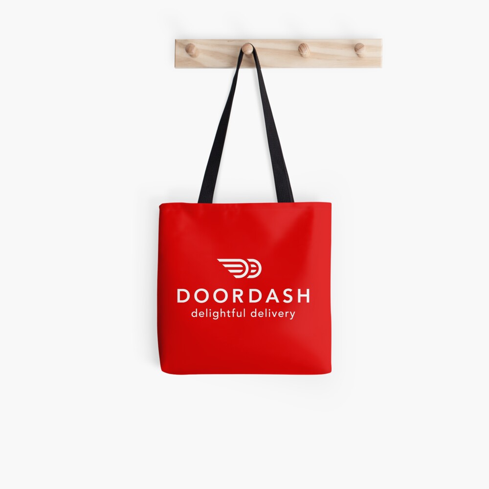 "Doordash Red" Tote Bag by PureCreations Redbubble