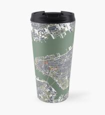 Taza de viaje New York city map engraving