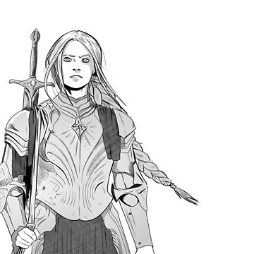 Artwork thumbnail, Brave Knight Woman - Medieval Character Sketch - Manga style  by TsunamiArts101