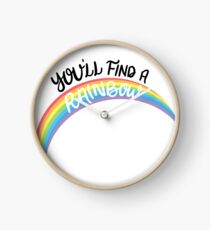 Kesha - Rainbow (Black Font) Clock