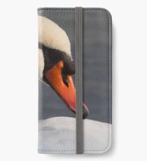 swan at lake iPhone Wallet/Case/Skin