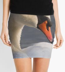 swan at lake Mini Skirt