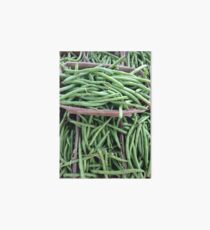 Baskets of Green Beans Art Board