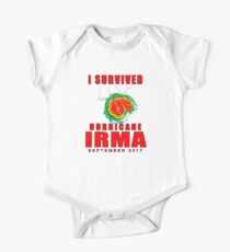 I Survived Hurricane Irma Short Sleeve Baby One-Piece