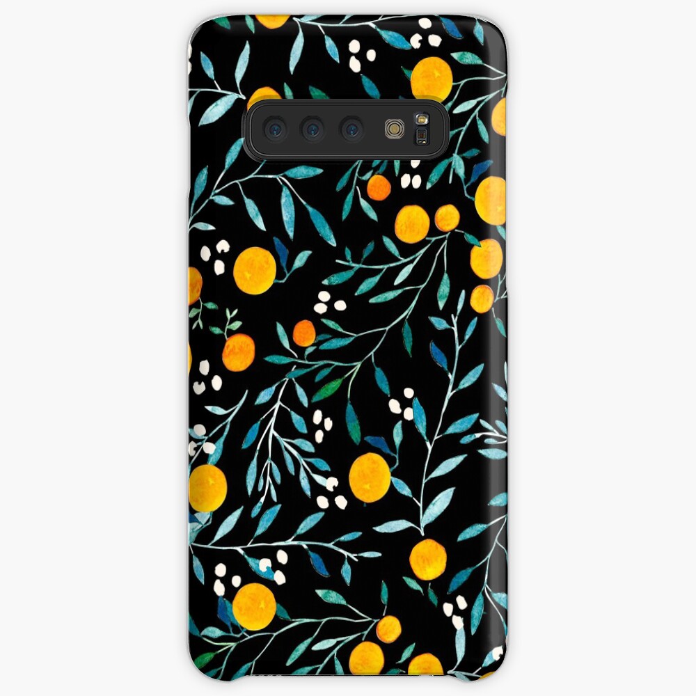 Oranges on Black Case & Skin for Samsung Galaxy