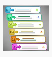 Modern Infographics Banners Isolated on Grey Background Photographic Print