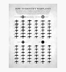 How To Identify Warplanes Photographic Print