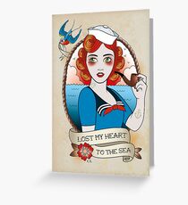 Navy Girl Greeting Card