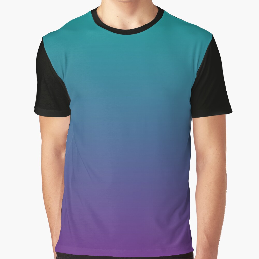 Ombre | Gradient Colors | Teal and Purple | Graphic T-Shirt