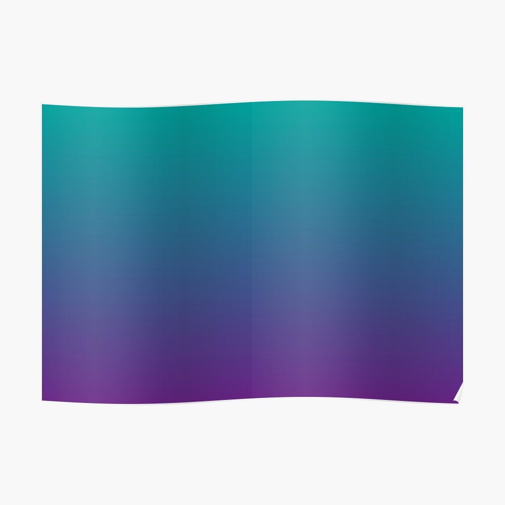 Ombre | Gradient Colors | Teal and Purple | Poster