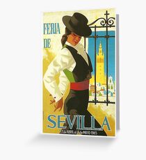 Spain 1965 Seville April Fair Poster Greeting Card