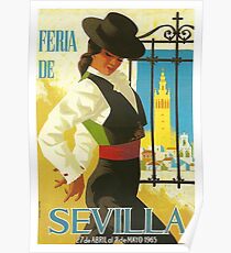 Spanien 1965 Sevilla April Fair Poster Poster
