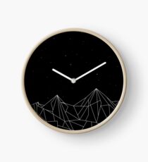 Night Court Mountains - Black (OLD VERSION) Clock