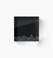 Night Court Mountains - Black (OLD VERSION) Acrylic Block