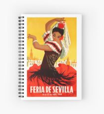 Spain 1959 Seville April Fair Poster Spiral Notebook