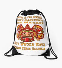 Funny Mayan Calendar Drawstring Bag
