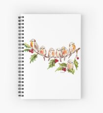 Seven Little Birds Spiral Notebook