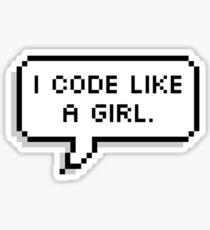 I CODE LIKE A GIRL. Sticker