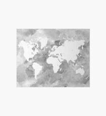 Design 49 World Map grayscale Art Board