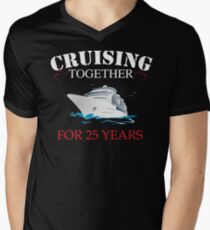 Meaningful T-shirt For 25th Wedding Anniversary, Funny Anniversary Gifts For Women Men's V-Neck T-Shirt