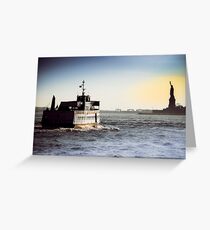 Liberty Island Ferry Greeting Card