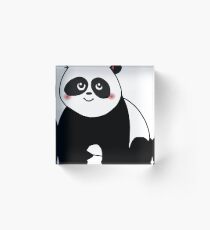Cute kawaii panda vector Acrylic Block