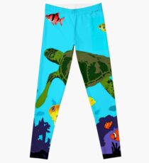AUSTRALIEN: Great Barrier Korallenriff Print Leggings