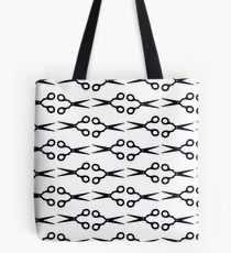 Black Scissors Pattern Tote Bag