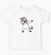 Dabbing Unicorn Shirt Dab Hip Hop Funny Magic Kids Tee