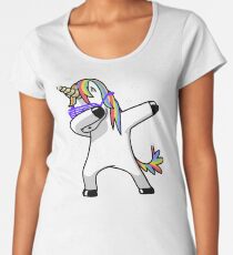 Dabbing Unicorn Shirt Dab Hip Hop Funny Magic Women's Premium T-Shirt
