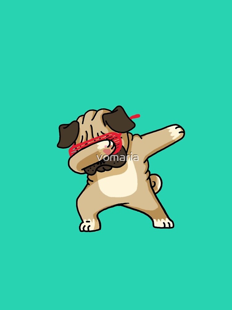Dabbing Pug funny hip hop tshirt by vomaria