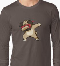 Dabbing Pug funny hip hop tshirt Long Sleeve T-Shirt