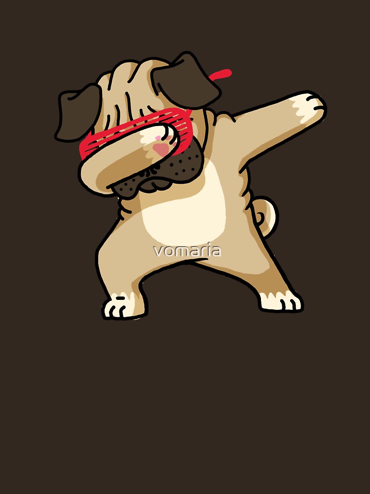 Dabbing Pug funny hip hop tshirt by vomaria