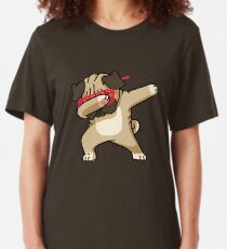 Dabbing Pug funny hip hop tshirt Slim Fit T-Shirt