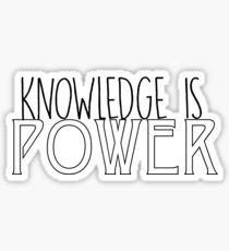 Knowledge is Power Sticker