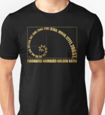 Camiseta unisex Números de Fibonacci, proporción áurea