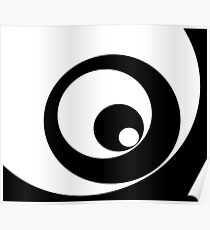 Abstract pattern - black and white. Poster