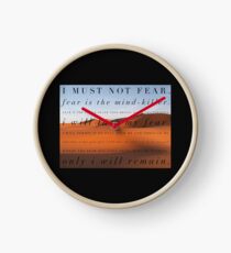 I must not fear Clock