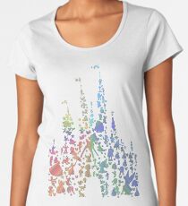 Happiest Castle On Earth (Rainbow Explosion) Premium Scoop T-Shirt
