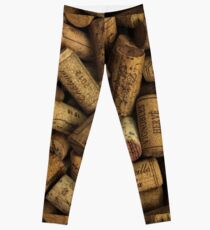 Wine Bottle Corks Background Texture Leggings